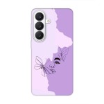 Samsung S26 калъф - Lavender Butterfly Silhouette