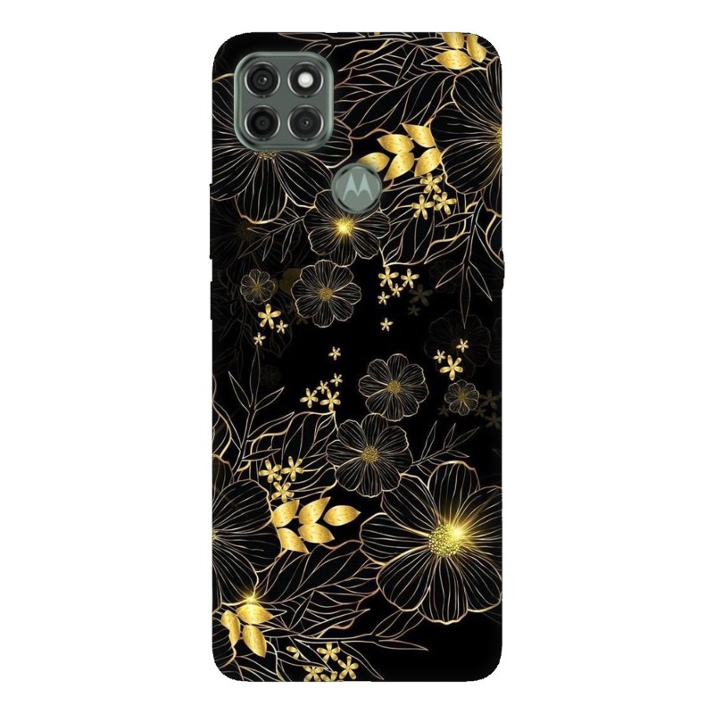 Motorola G9 Power кейс Златни цветя