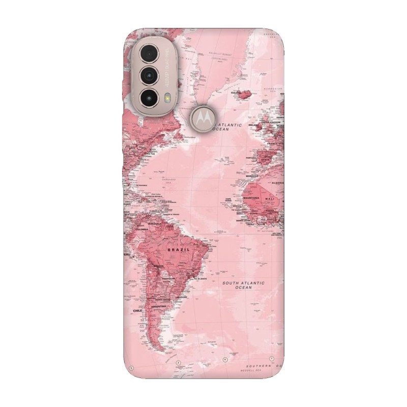 Motorola Moto E40 кейс Розова карта