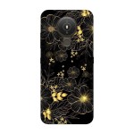 Nokia 1.4 кейс Златни цветя