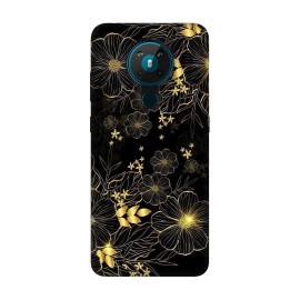 Nokia 5.3 кейс  Златни цветя