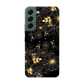 Samsung S22 кейс Златни цветя