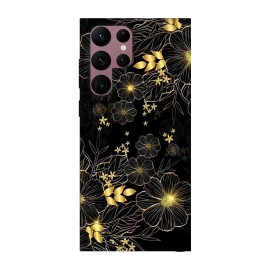 Samsung S22 Ultra кейс Златни цветя
