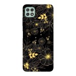 Samsung A22 5G кейс Златни цветя