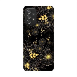 Samsung A72 5G кейс Златни цветя