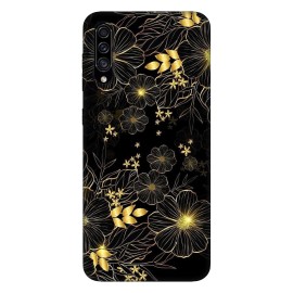 Samsung A50 кейс Златни цветя