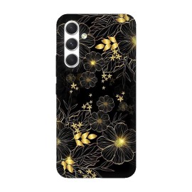 Samsung A54 кейс Златни цветя