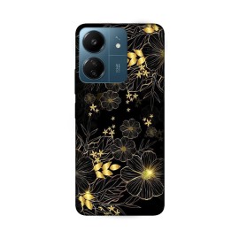 Xiaomi Redmi 13C кейс Златни цветя