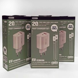 Зарядно за телефон Remax U120 с Type-C кабел