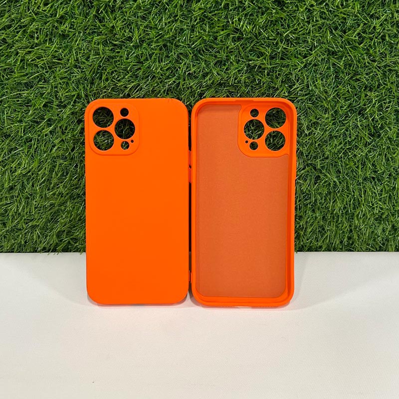 Силиконов оранжев калъф за iPhone