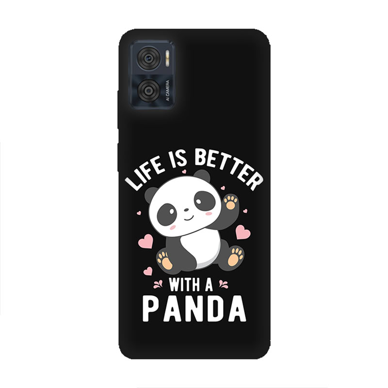 Motorola Moto E22 калъф Better With Panda