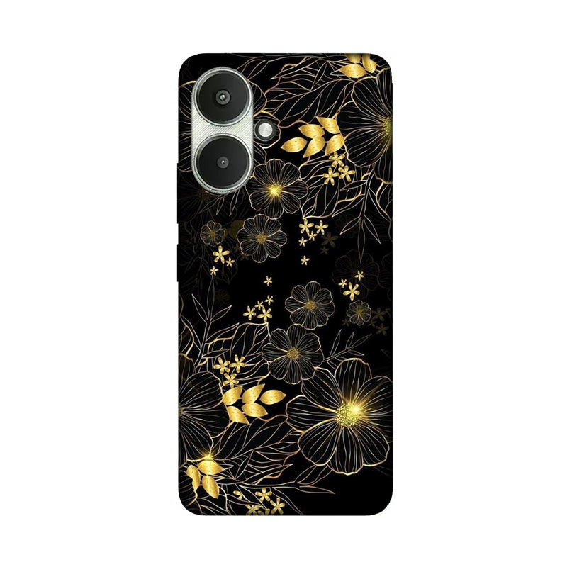 Xiaomi Redmi 13C 5G кейс Златни цветя
